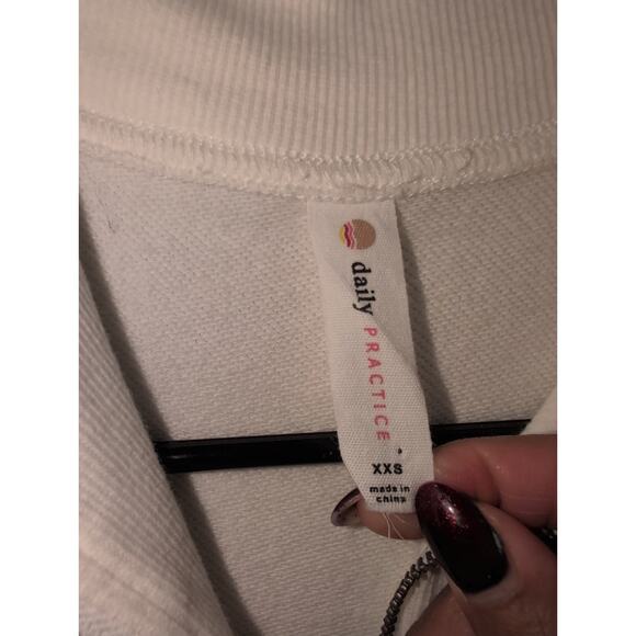 Daily Practice White Sweatshirt Dress Size XXS Excellent Condition - Picture 3 of 4